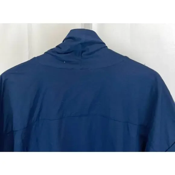 NWOT TALBOTS Open Front Cardigan Topper Short Sleeve Pima Cotton Stretch Blue XL - Picture 6 of 10